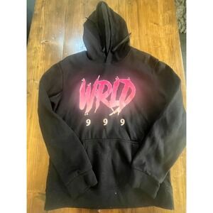 Juice WRLD 999 Club Hoodie Black Pink Gradient Graphic Pullover Sweatshirt